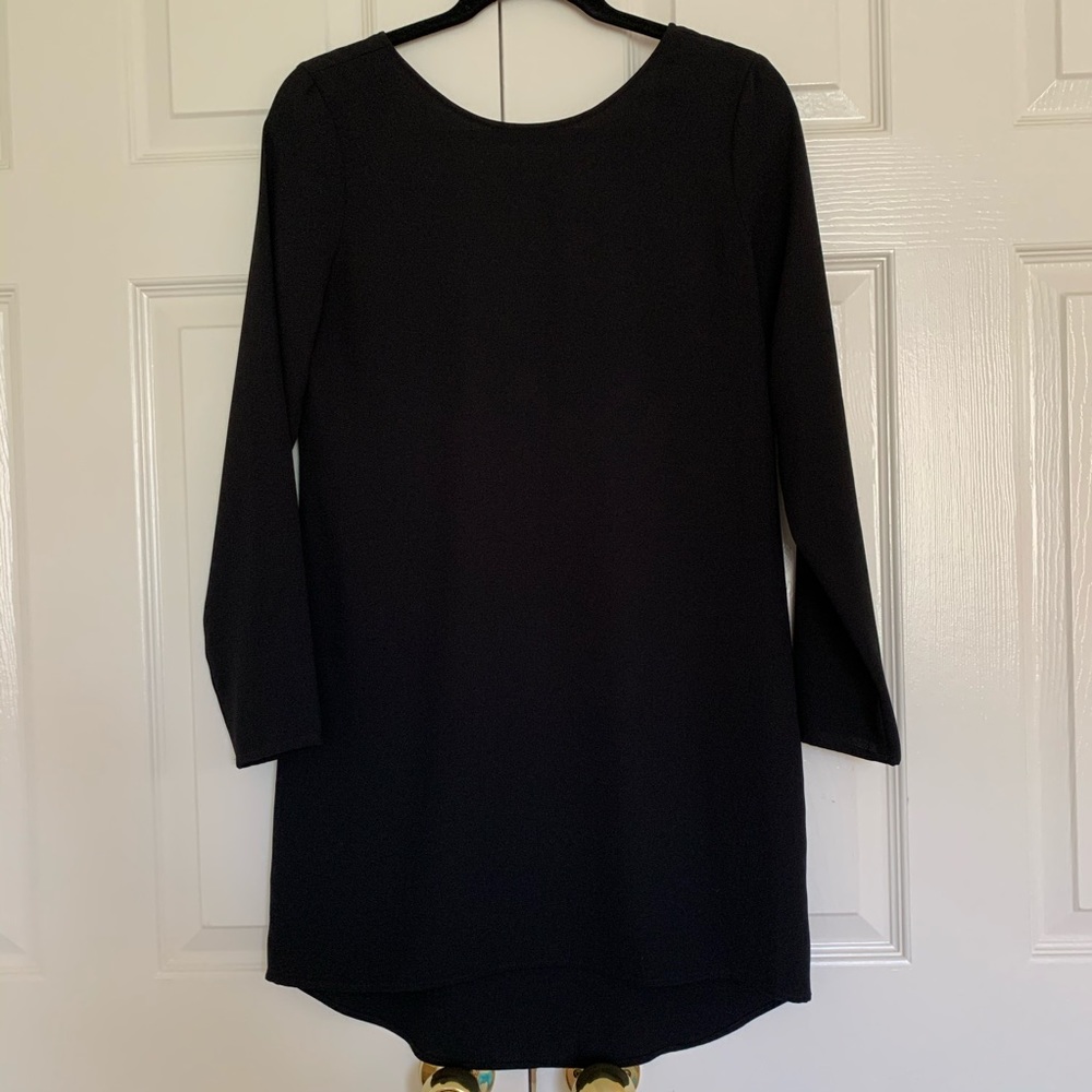 Tildon black long sleeve mini dress size XS